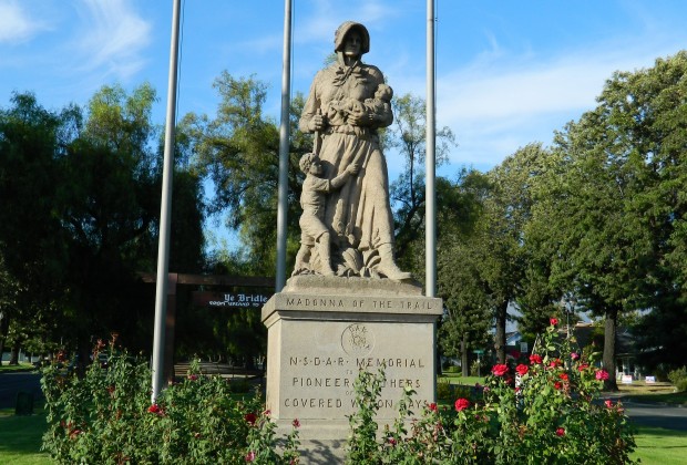 Madonna of the Trail monument in Upland, California